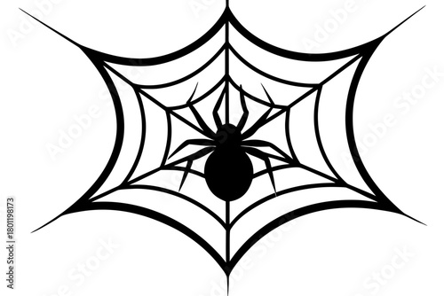 spider silhouette vector, spider black symbol