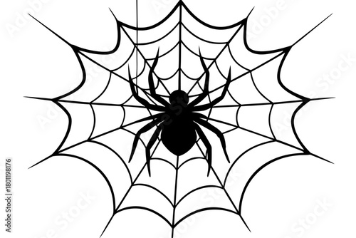 spider silhouette vector, spider black symbol