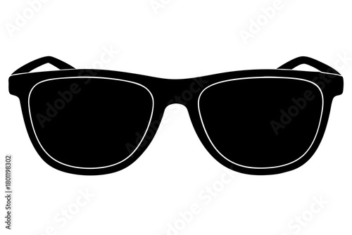 sunglasses silhouette vector, eyewear black symbol