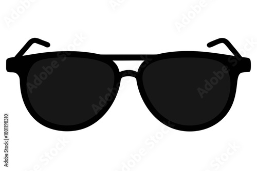 sunglasses silhouette vector, eyewear black symbol