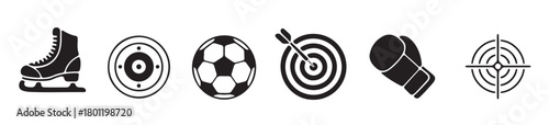 Vector Icons of Sports and Target Focus