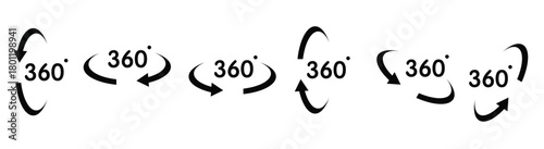  icons circular symbol of movement with digital value .