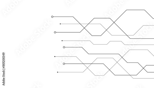Abstract futuristic circuit board Illustration, Circuit board with various technology elements. Circuit board pattern for technology background. Vector illustration
