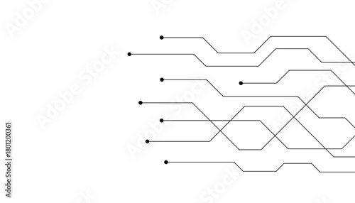 Abstract futuristic circuit board Illustration, Circuit board with various technology elements. Circuit board pattern for technology background. Vector illustration