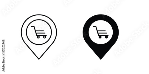 Address set icon with white background vector stock illustration