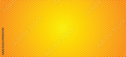 Yellow Orange Halftone. Abstract Gradient Dot Pattern with Radiant Center on Vibrant Background