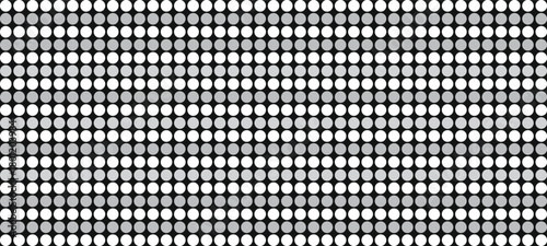 Black, White Illusion Grid. Abstract Circular Pattern with Optical Wave Effect