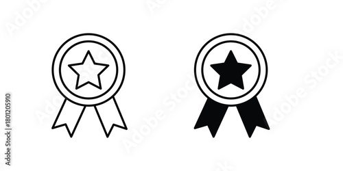 Badge set icon with white background vector stock illustration