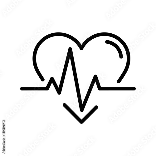 Heartbeat cardiogram ekg vector illustration for medical healthcare and wellness design concept