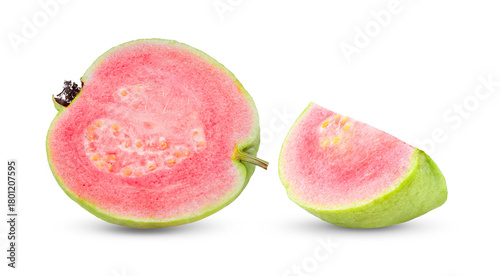 red guava isolated on transparent png ( image from camera )