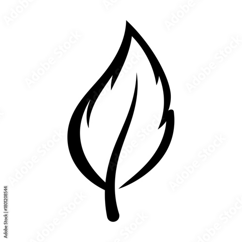 Leaf vector illustration simple design for logo icon or decoration nature organic eco friendly concept