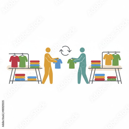 Secondhand Shopping and Reuse Market, Circular Economy Concept