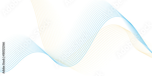 banner backgrond,blue and yellow line wave effect abstarct backgrounnd vector eps10