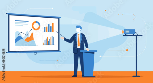 Business Presentation Depicting Data Analysis And Strategic Planning Activities