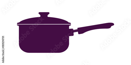 Cooking pot icon designed in a flat style. Saucepan vector graphic on a plain background. Pan symbol for business ideas.
