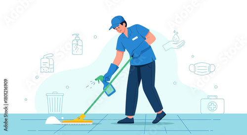 Maintaining Cleanliness: A Dedicated Professional Sanitizing And Disinfecting Spaces