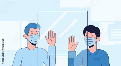 Maintaining Safe Distance And Communication Through Protective Barriers In The Public