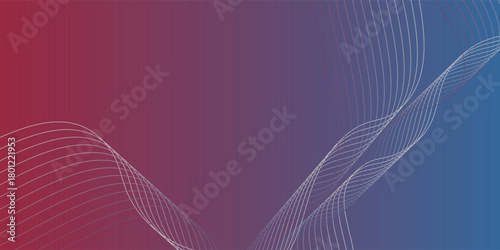 Blue purple red gradient mesh abstract background with wavy blended lines nice for wallpaper or banner vector illustration eps10