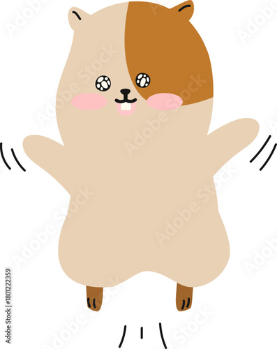 점프하는 햄스터