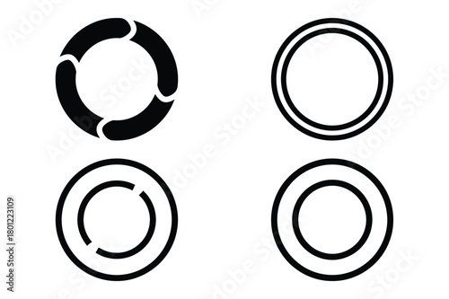 harmony circle vector silhouette black icon
