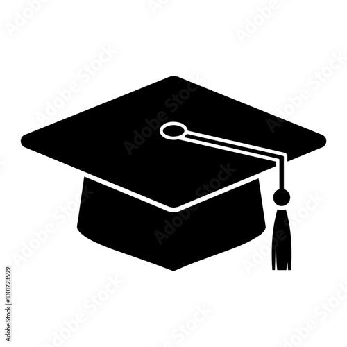 A stark graduation cap symbolizing academic achievement and the culmination of years of hard work with a clean