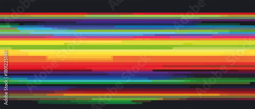 Abstrakter Vektorhintergrund mit einem Spektrum von horizontalen Linien, ideal für moderne Designs und lebendige Präsentationen.