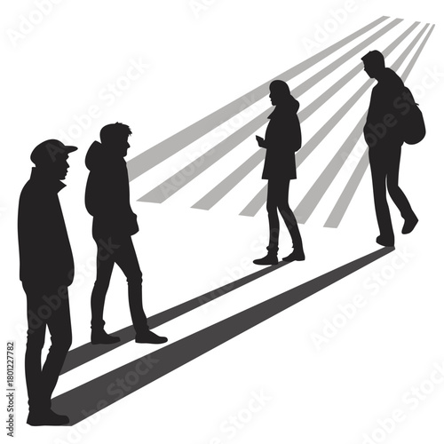 business people on the stairs