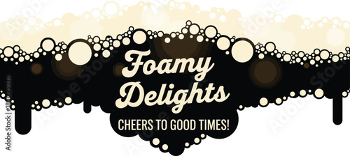 Foamy Delights Bar & Pub T-shirt Design