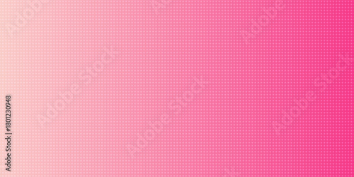 Pink rose halftone pattern. Retro comic gradient background. Pixelated dotted texture overlay. Cartoon pop art faded gradient pattern. Vector backdrop for poster, banner, advertisement