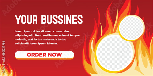 Hot Sale Promotional Design banner. Red banner design template