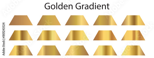 gold gradient vector palette for background template. Gold gradient background. Elegant Gold gradient color metallic set collection. 