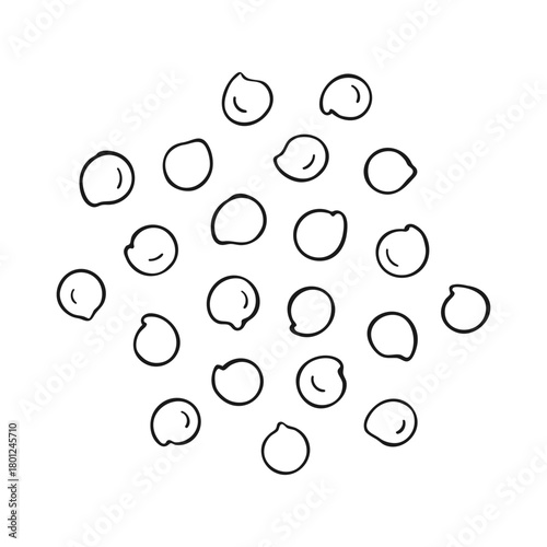 Quinoa Seeds line Illustration