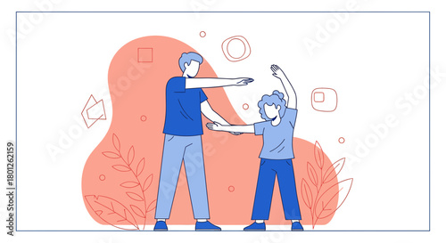 People Doing Workout Exercises Together Vector Illustration For Health and Fitness