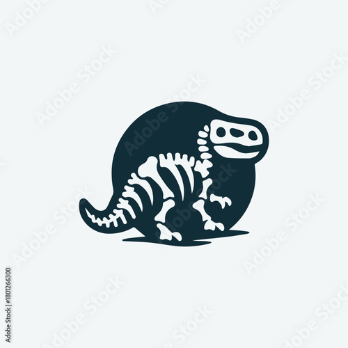 Dinosaurus Fossil Bone Logo