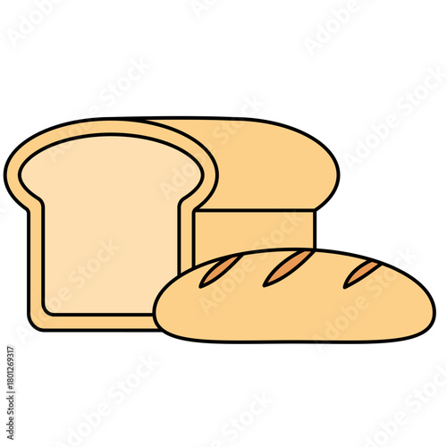 vector illustration of bread