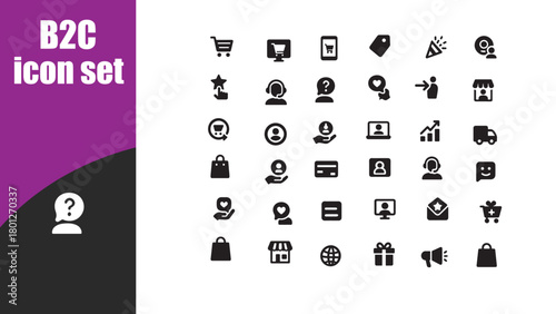 B2C  icon set