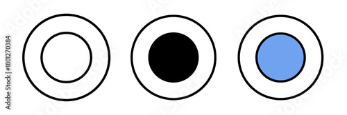 Radio button icon a radio button, typically shown as a small circle that can be filled or empty, used in forms or interfaces to select a single option from a group.