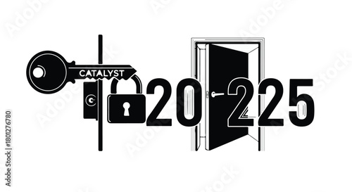 Unlocking new opportunities with a key and an open door symbolizing future possibilities