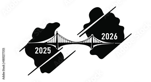 Connecting the future: A bridge symbolizes the transition from 2025 to 2026.