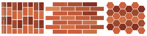 Beautiful brick wall vector illustration. Design for tile, wrapping, cover, banner, house floor, room floor. Block brick wall seamless pattern.
