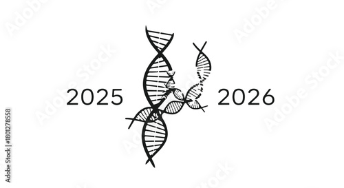 Future of genetics evolving from 2025 to 2026 with growing DNA strands