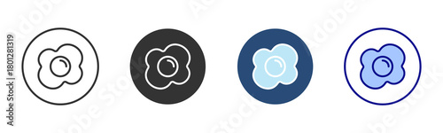 Egg Icon Set. Designed In Multi Style
