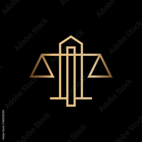 Minimalist Justice Balance Logo Design Inspiration