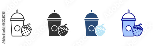 Smoothie Icon Set. Designed In Multi Style