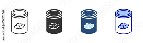 Beans Icon Set. Designed In Multi Style