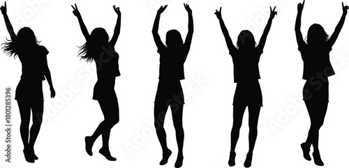 Silhouette, jumping, celebration, energy, freedom, happiness, dance, movement, fitness, active, success, joy, vitality, lifestyle, exercise, dynamic, cheerful, expressive