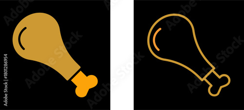 Chicken Leg Vector Icon