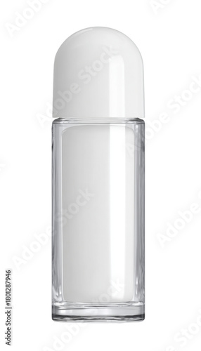 roll-on deodorant on white background