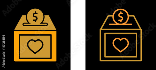 Charity Box Vector Icon