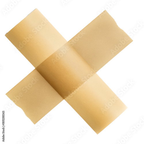 adhesive bandage cross on white background